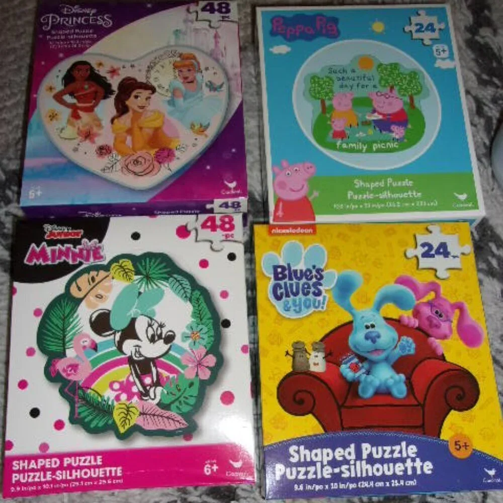 Bundle of Puzzles-Blues Clues/Peppa/Minnie/Disney princess New